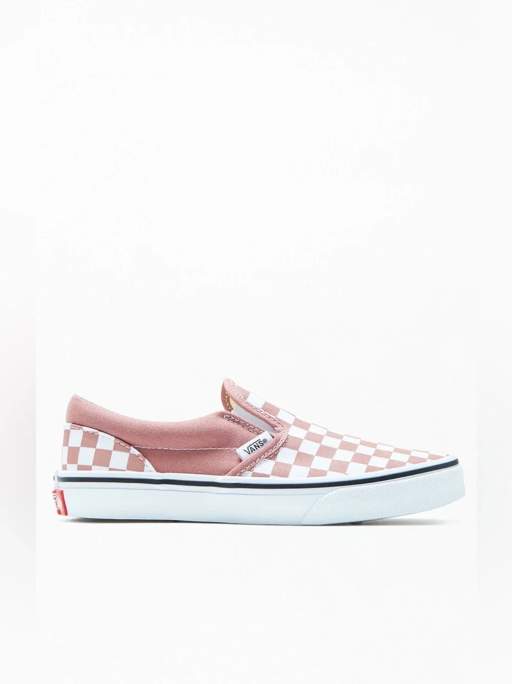 Vans Classic Slip-On mauve pink & white checkerboard unisex sneakers